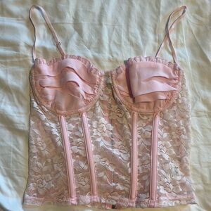 Princess Polly Lace Corset in Baby Pink